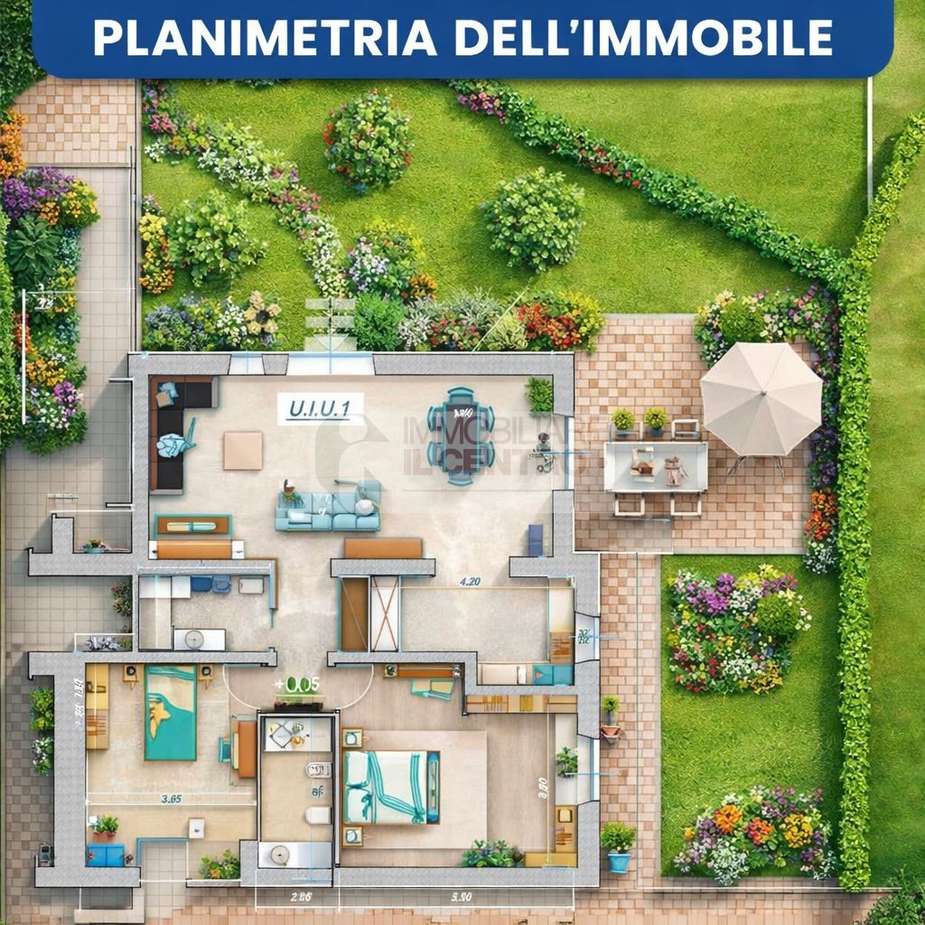 Appartamento in fase di ristrutturazione 4 vani con giardino e 2 posti auto